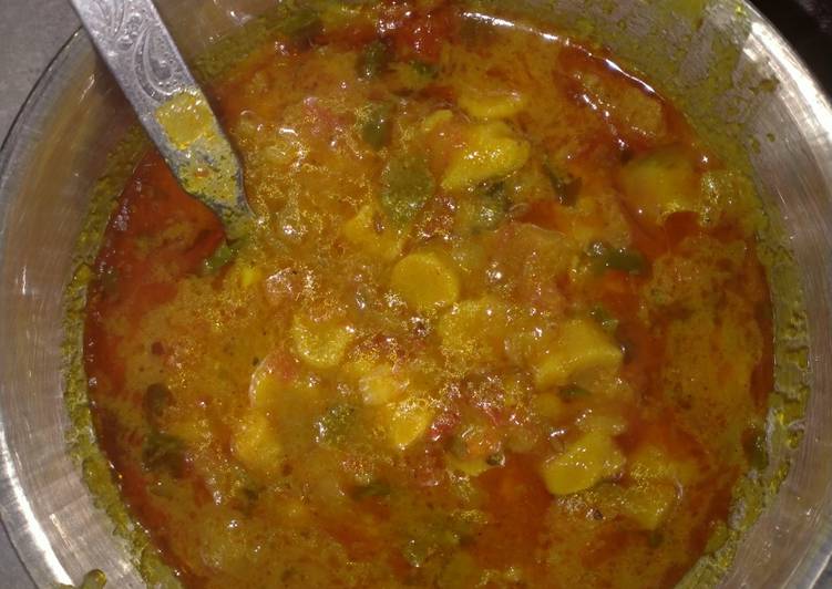 Recipe of Favorite Besan ke gatte ki sabji