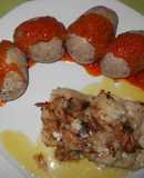 Bacalao al horno con papas arrugadas y mojo rojo canario