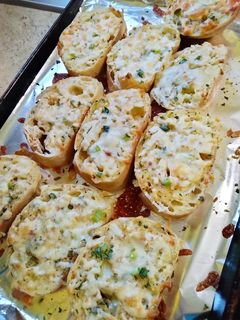 A picture of Cheesy Bacon Garlic Toast.