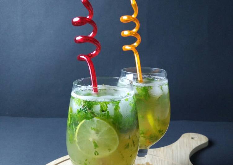 Simple Way to Make Spring Lemon and mint sikanji
