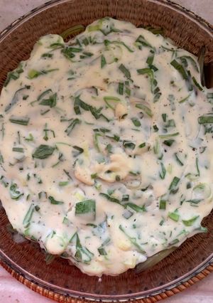 Una foto de Pencas de acelga con salsa blanca
