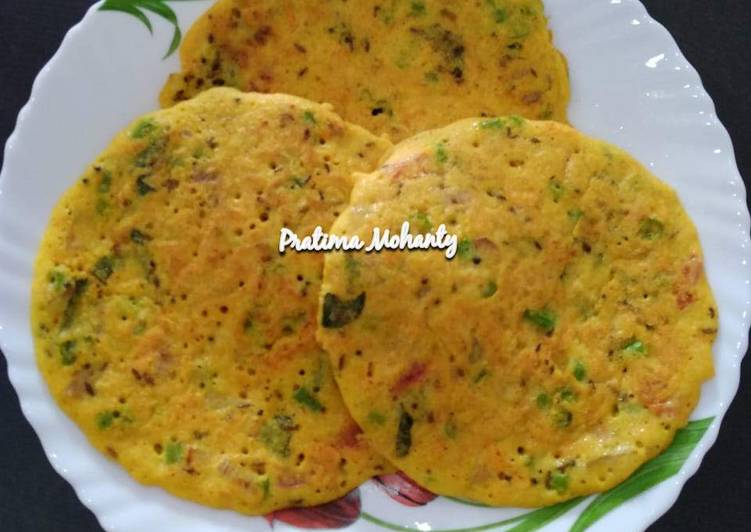 Simple Way to Make Super Quick Homemade Mixed Veg Uttapam