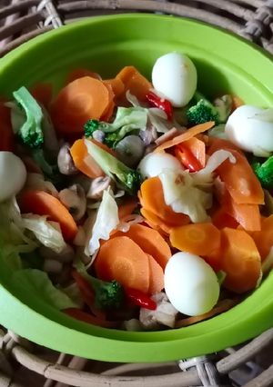 Foto resep Capcay telur puyuh