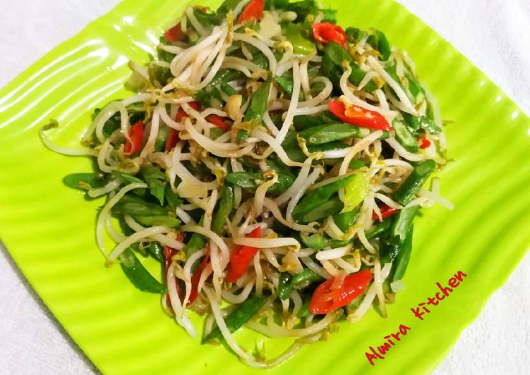 Tumis Tauge Kacang Panjang Saos Tiram👩‍🍳