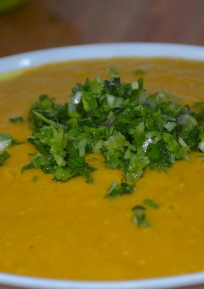 Una foto de Crema de calabaza