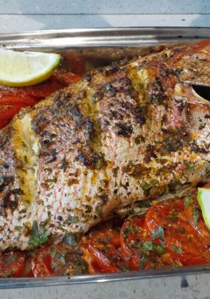 Una foto de Besugo al horno