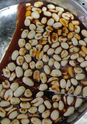 A picture of Peanut and Gur Chikki.