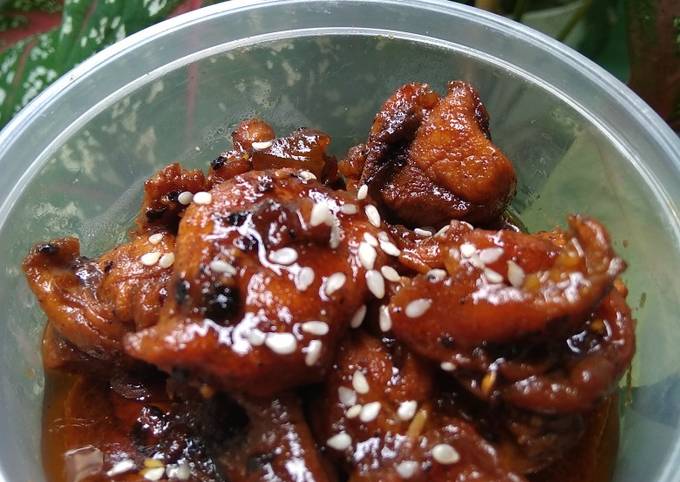 Langkah Mudah Masakan Resep Ayam Lada Hitam (tanpa tepung)