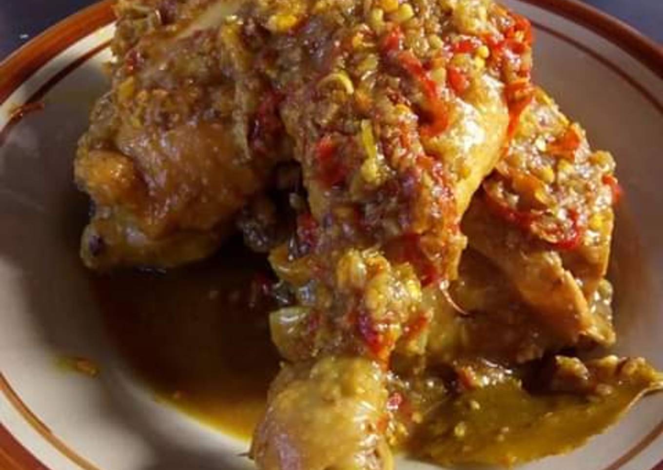 Ayam betutu bumbu cincang