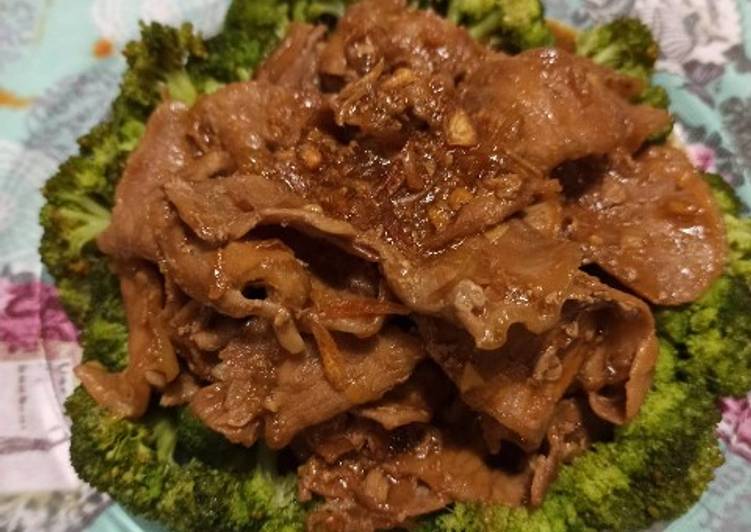 Brokoli cah daging