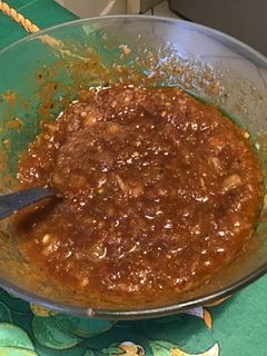 Une photo de Sauce / marinade tomates,oignon de roscoff,sirop d érable,soja et épices