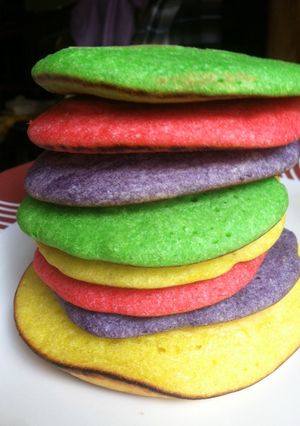 Foto resep Rainbow pancake