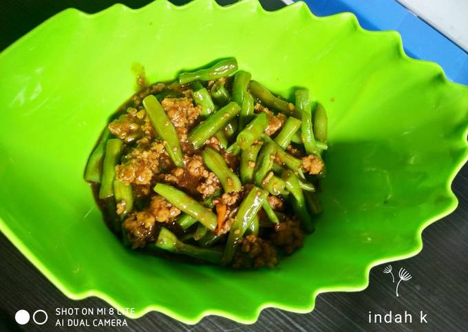 Resep Tumis Buncis Daging Cincang Oleh Indah Kurniasari Cookpad