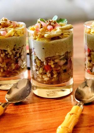 A picture of Layered sprouts chaat.