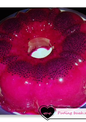 Foto resep Puding buah naga