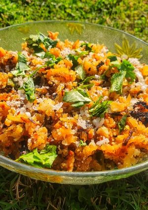 A picture of Maharashtrian Ratalyacha Kees - Shakarkand Upma.