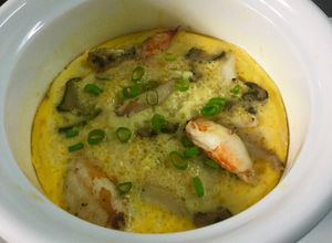 Hình của món Trứng hấp cua biển.