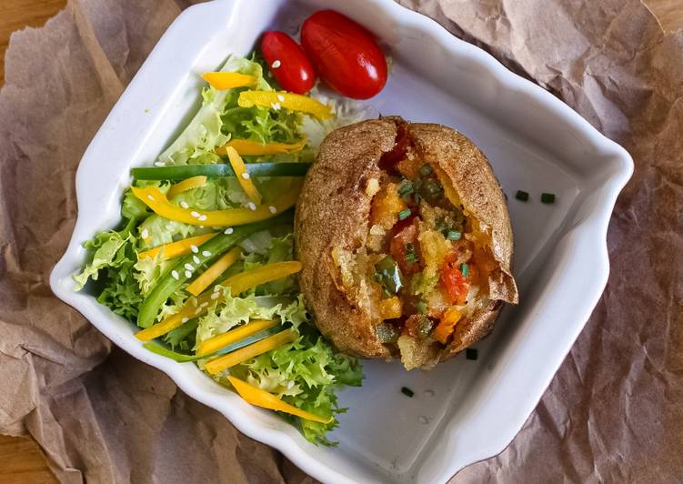 Jacket potato con verdure