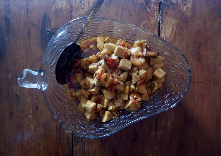 Tumis udang kecap plus putih telur