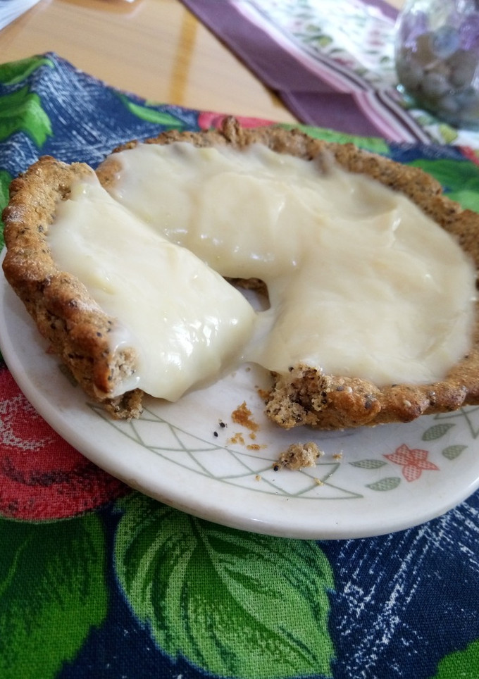 Una foto de Mini tarta integral de mousse de limón🍋