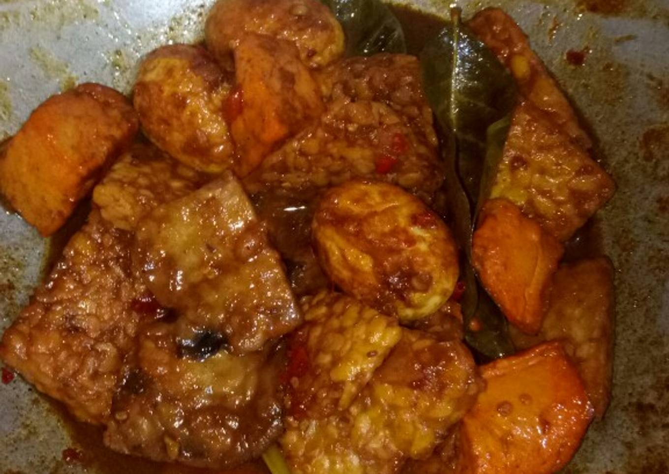 Bagaimana Membuat Tempe Tahu Telor bumbu rendang instan Anti Gagal