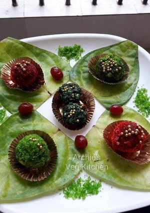 A picture of Chocolate pan ladoo.