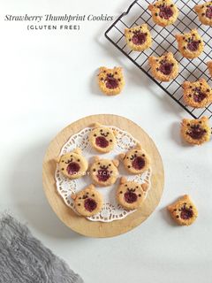 Foto resep Strawberry Thumbprint Cookies (Gluten Free)