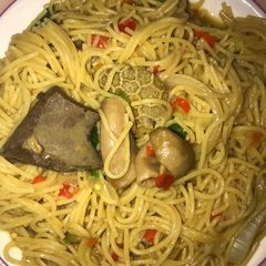 A picture of Jollof Spaghetti.