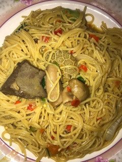 A picture of Jollof Spaghetti.