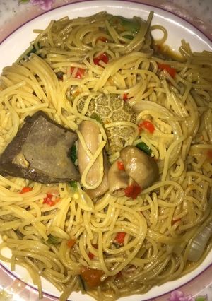A picture of Jollof Spaghetti.