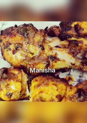 A picture of Grilled Chicken in an Air fryer.