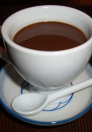 Una foto de French hot chocolate