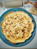 Quiche de pollo y bacon con queso crema