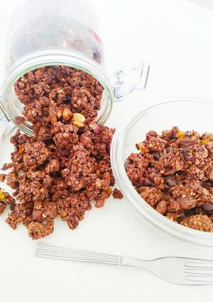 Une photo de Granola protéiné sans sucre ajouté