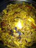 Fish head cabbage curry
