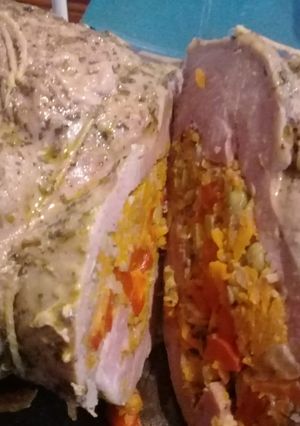 Una foto de Tapa de asado arrollada y rellena