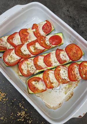 Une photo de °Courgettes façon pizza°
