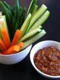Fresh Veggie Sticks and Walnut Miso Dip