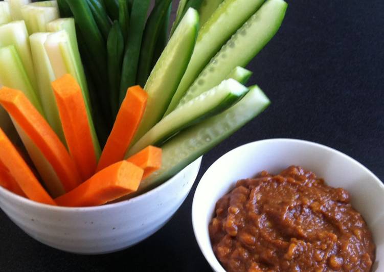 How to Prepare Award-winning Fresh Veggie Sticks and Walnut Miso Dip