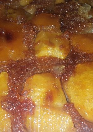 Una foto de Torta de manzana invertida