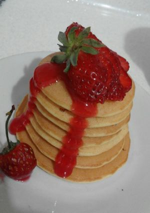 صورة لوصفة بان كيك (Pan kake)