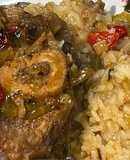 Osobuco con arroz cremoso
