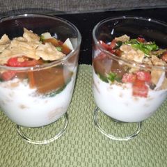 A picture of Dahi Bara Chickpea Chaat.