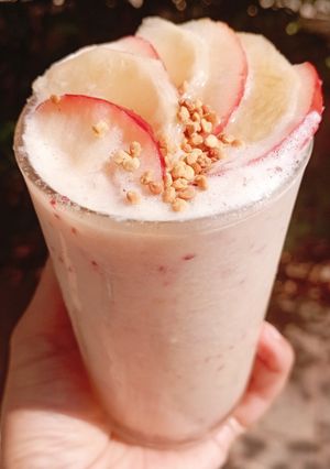 รูปของ รากบัวหิมะ แอปเปิ้ล โยเกิร์ต Snow Lotus 🍎 Kefir Yogurt Smoothie
