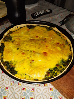 Una foto de -Tarta de acelga y espinaca-