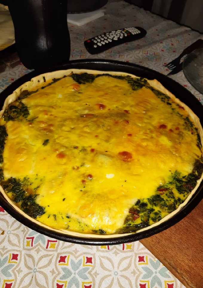 Una foto de -Tarta de acelga y espinaca-
