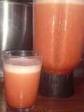 Smoothie o batido frutillas y naranja