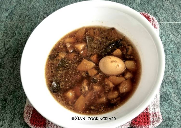 Resep KenJaLur(Kentang telur dan jamur) masak kecap Anti Gagal