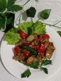 Chiken teriyaki cabe merah hijau