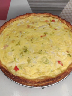 Una foto de Quiche de Palmitos y Camarones